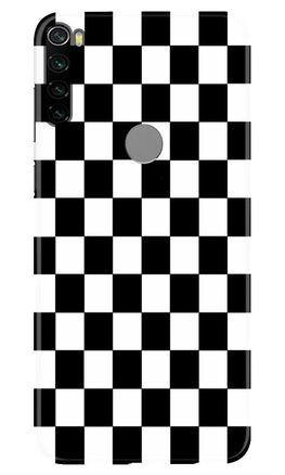 Black White Boxes Mobile Back Case for Xiaomi Redmi Note 8 (Design - 372)