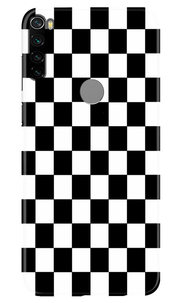 Black White Boxes Mobile Back Case for Xiaomi Redmi Note 8 (Design - 372)