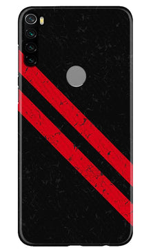 Black Red Pattern Mobile Back Case for Xiaomi Redmi Note 8 (Design - 373)