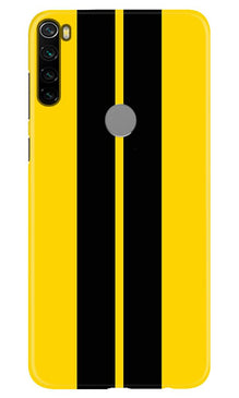 Black Yellow Pattern Mobile Back Case for Xiaomi Redmi Note 8 (Design - 377)