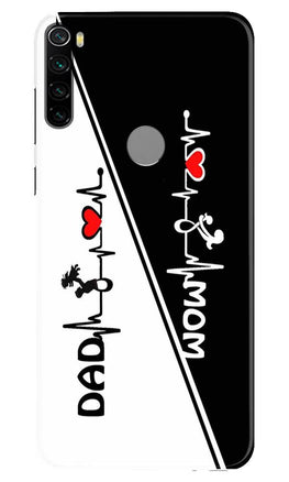 Love Mom Dad Mobile Back Case for Xiaomi Redmi Note 8 (Design - 385)