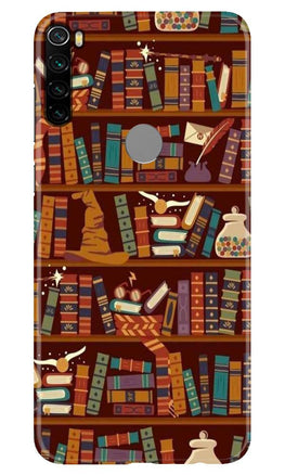 Book Shelf Mobile Back Case for Xiaomi Redmi Note 8 (Design - 390)