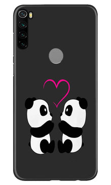 Panda Love Mobile Back Case for Xiaomi Redmi Note 8 (Design - 398)
