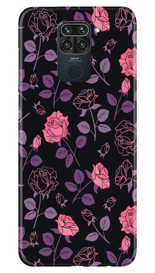 Rose Pattern Mobile Back Case for Redmi Note 9 (Design - 2)