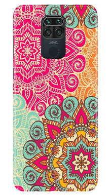Rangoli art Mobile Back Case for Redmi Note 9 (Design - 6)