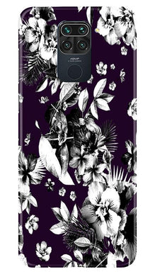 white flowers Mobile Back Case for Redmi Note 9 (Design - 7)