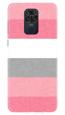 Pink white pattern Mobile Back Case for Redmi Note 9 (Design - 55)