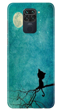 Moon cat Mobile Back Case for Redmi Note 9 (Design - 70)