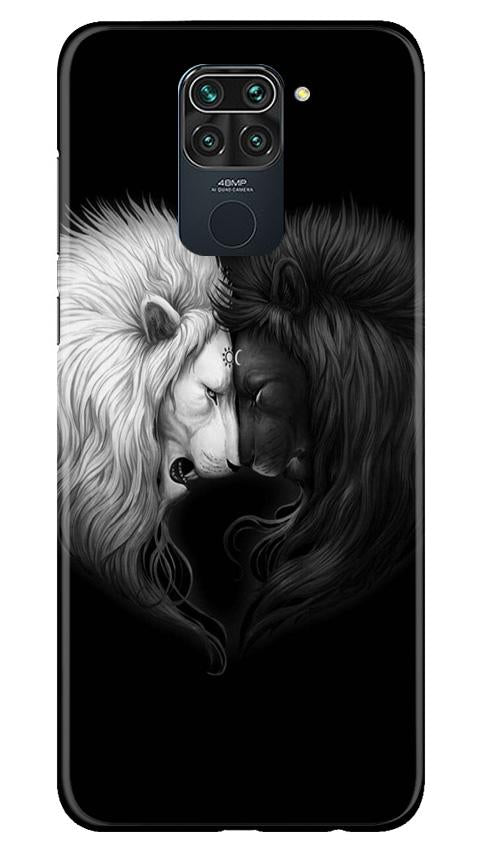 Dark White Lion Case for Redmi Note 9(Design - 140)