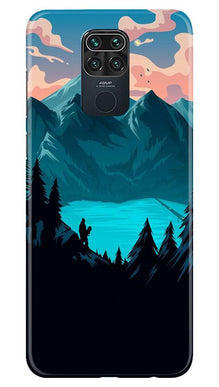 Mountains Mobile Back Case for Redmi Note 9 (Design - 186)
