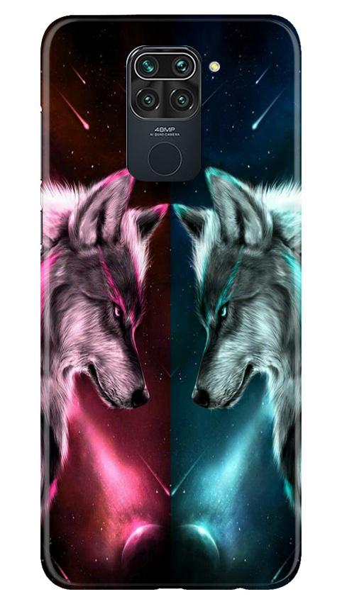 Wolf fight Case for Redmi Note 9 (Design No. 221)