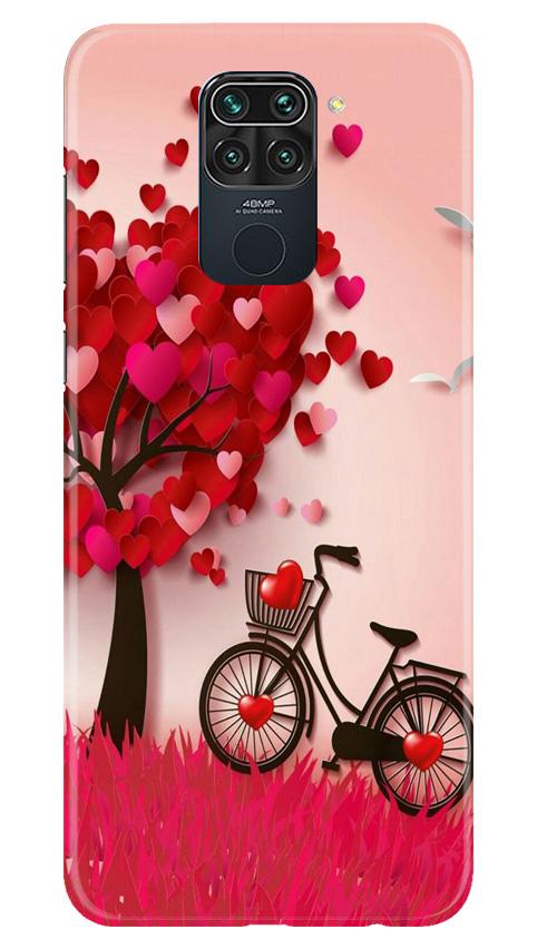 Red Heart Cycle Case for Redmi Note 9 (Design No. 222)