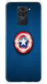 Captain America Shield Case for Redmi Note 9 (Design No. 253)