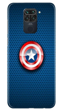 Captain America Shield Mobile Back Case for Redmi Note 9 (Design - 253)