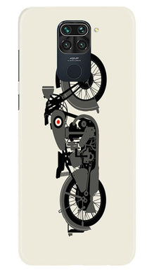 MotorCycle Mobile Back Case for Redmi Note 9 (Design - 259)