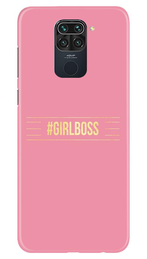 Girl Boss Pink Case for Redmi Note 9 (Design No. 263)