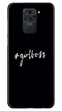 #GirlBoss Mobile Back Case for Redmi Note 9 (Design - 266)