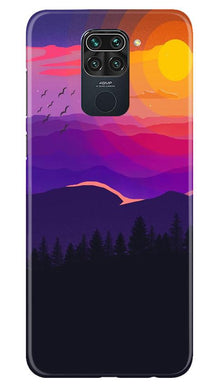 Sun Set Mobile Back Case for Redmi Note 9 (Design - 279)