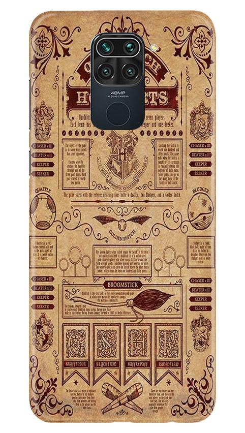 Hogwarts Mobile Back Case for Redmi Note 9 (Design - 304)