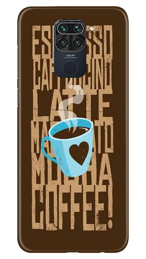 Love Coffee Mobile Back Case for Redmi Note 9 (Design - 351)