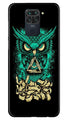 Owl Mobile Back Case for Redmi Note 9 (Design - 358)