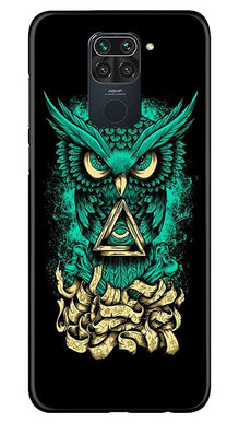 Owl Mobile Back Case for Redmi Note 9 (Design - 358)