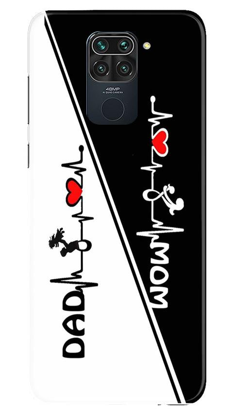 Love Mom Dad Mobile Back Case for Redmi Note 9 (Design - 385)