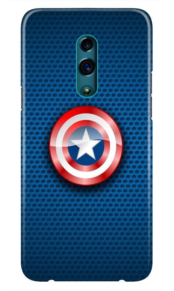 Captain America Shield Case for Realme X (Design No. 253)