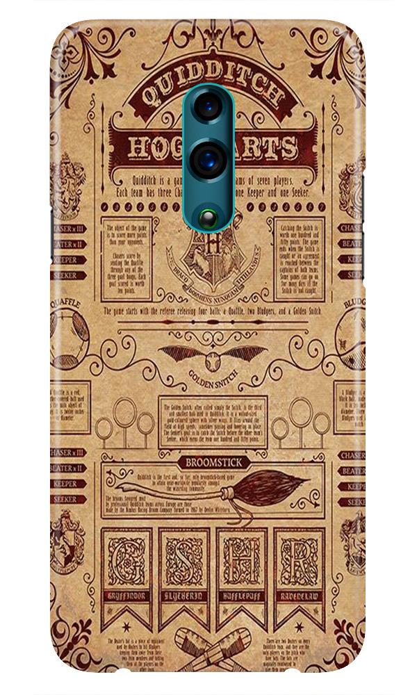 Hogwarts Mobile Back Case for Oppo Reno(Design - 304)