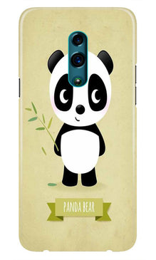 Panda Bear Mobile Back Case for Oppo Reno  (Design - 317)
