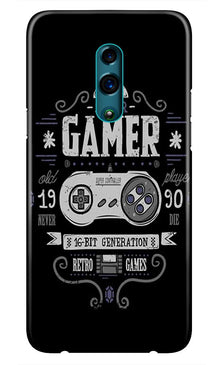Gamer Mobile Back Case for Oppo Reno  (Design - 330)