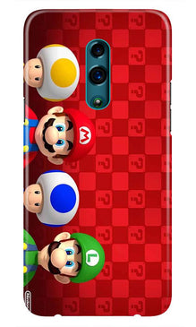 Mario Mobile Back Case for Oppo Reno  (Design - 337)