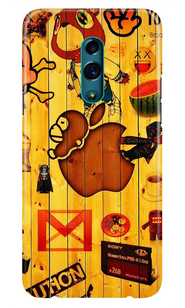 Wooden Texture Mobile Back Case for Oppo Reno  (Design - 367)