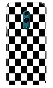 Black White Boxes Mobile Back Case for Oppo Reno  (Design - 372)