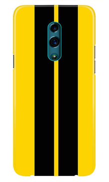 Black Yellow Pattern Mobile Back Case for Oppo Reno  (Design - 377)