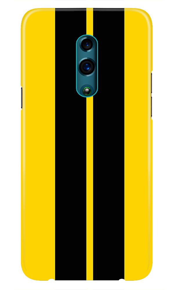 Black Yellow Pattern Mobile Back Case for Realme X  (Design - 377)