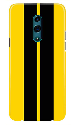 Black Yellow Pattern Mobile Back Case for Oppo K3  (Design - 377)