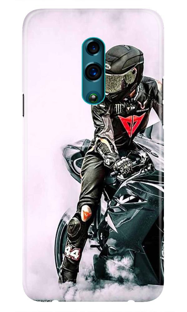 Biker Mobile Back Case for Oppo K3  (Design - 383)