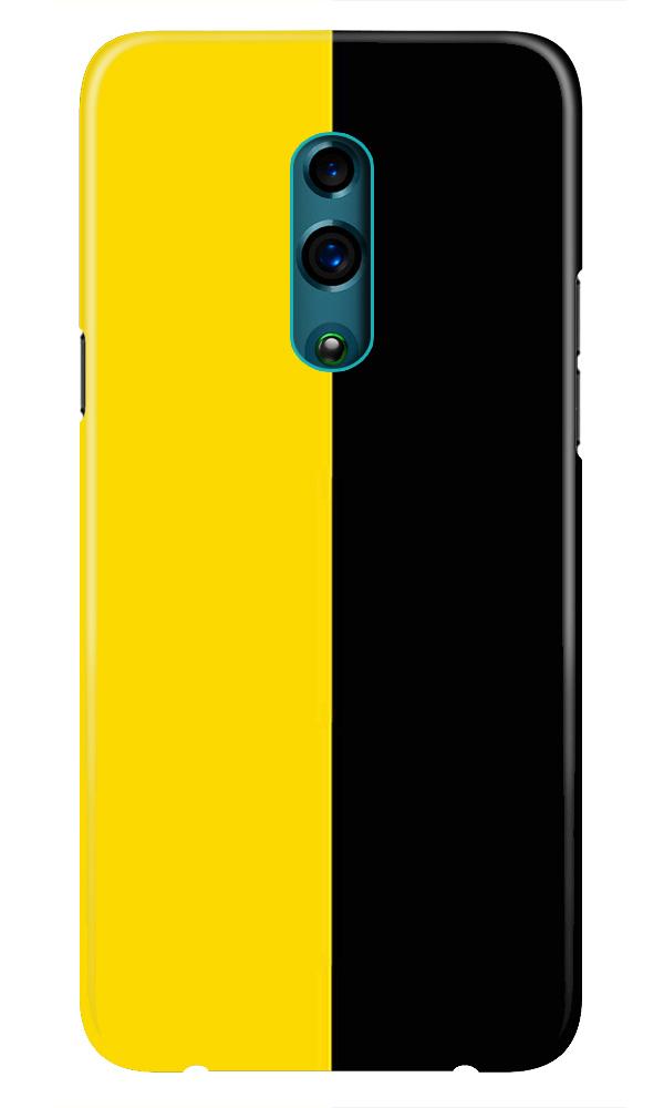 Black Yellow Pattern Mobile Back Case for Oppo K3  (Design - 397)