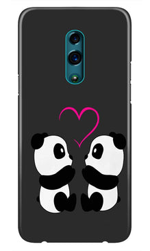 Panda Love Mobile Back Case for Oppo K3  (Design - 398)