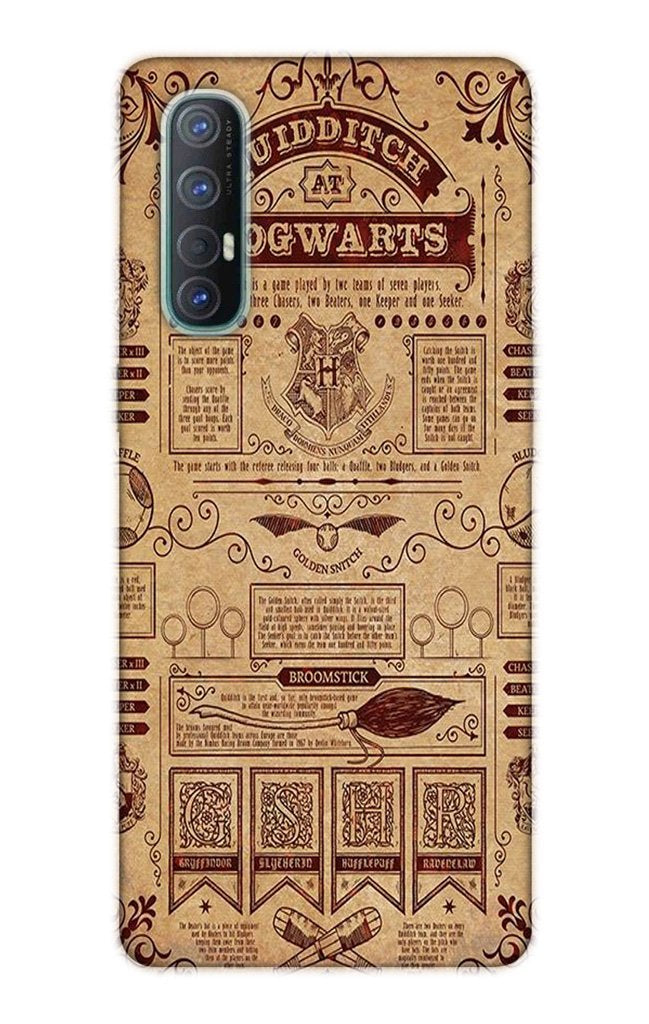 Hogwarts Mobile Back Case for Oppo Reno3 Pro  (Design - 304)