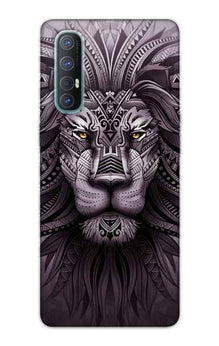 Lion Mobile Back Case for Oppo Reno3 Pro  (Design - 315)