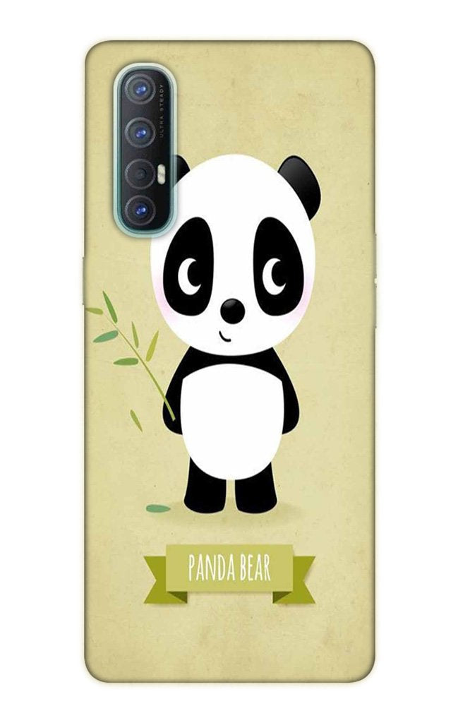 Panda Bear Mobile Back Case for Oppo Reno3 Pro(Design - 317)