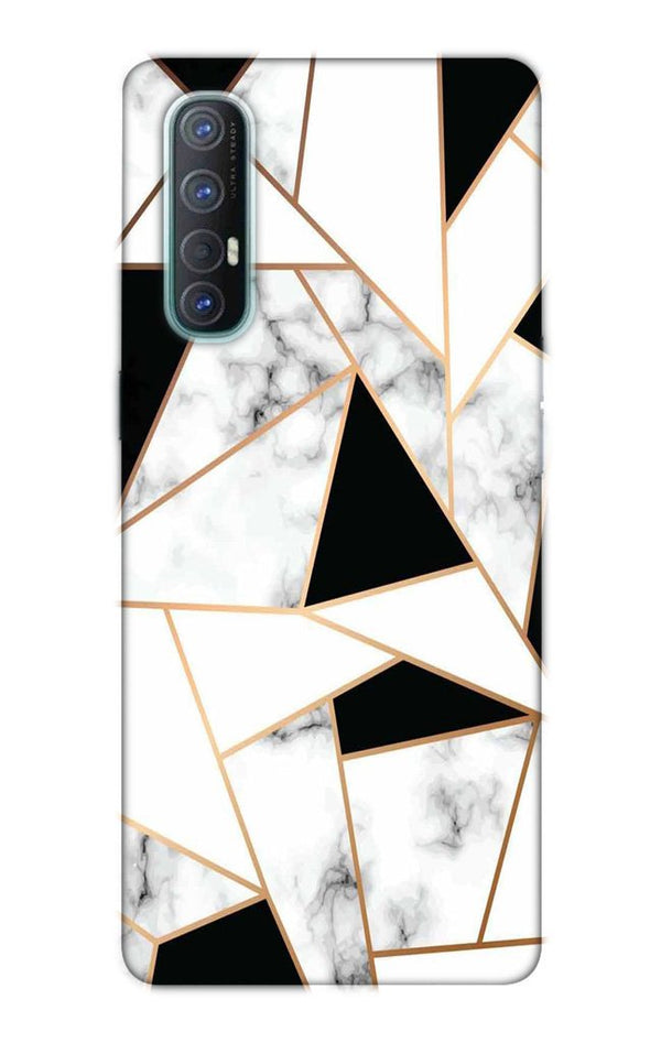 Marble Texture Mobile Back Case for Oppo Reno3 Pro  (Design - 322)