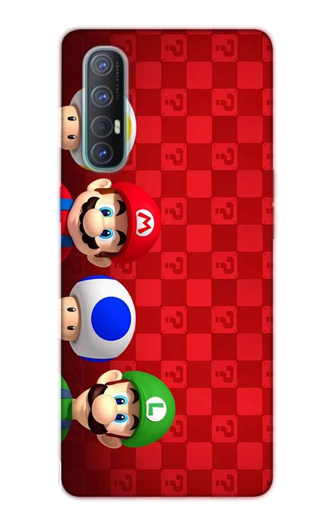 Mario Mobile Back Case for Oppo Reno3 Pro  (Design - 337)