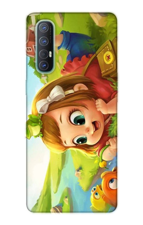 Baby Girl Mobile Back Case for Oppo Reno3 Pro  (Design - 339)