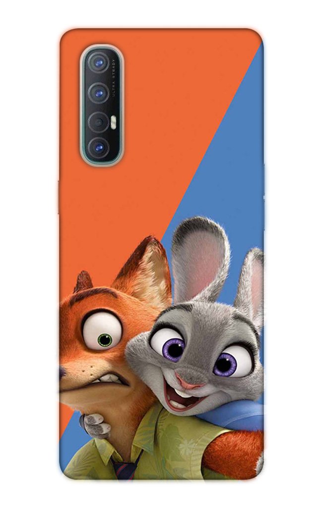 Cartoon Mobile Back Case for Oppo Reno3 Pro  (Design - 346)