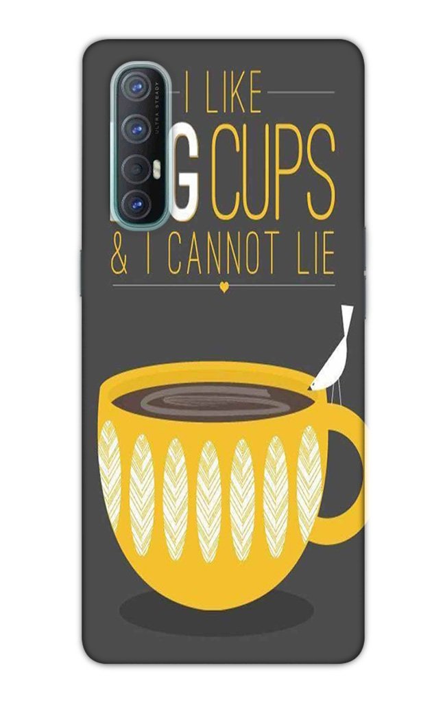 Big Cups Coffee Mobile Back Case for Oppo Reno3 Pro  (Design - 352)