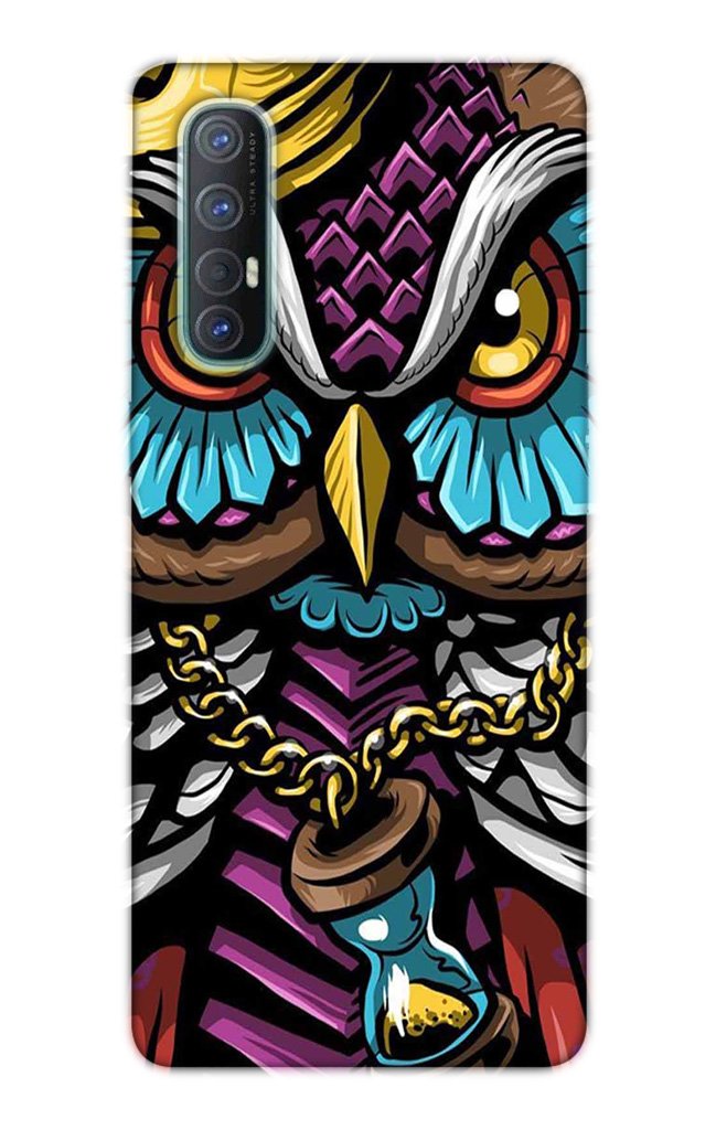 Owl Mobile Back Case for Oppo Reno3 Pro  (Design - 359)