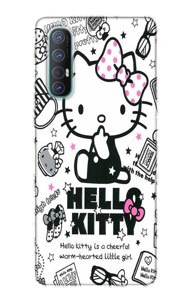 Hello Kitty Mobile Back Case for Oppo Reno3 Pro  (Design - 361)
